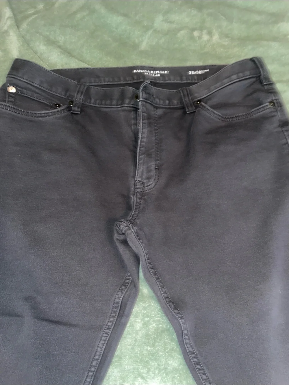 Banana Republic Men's Straight Black Jeans - Minimalist Finish